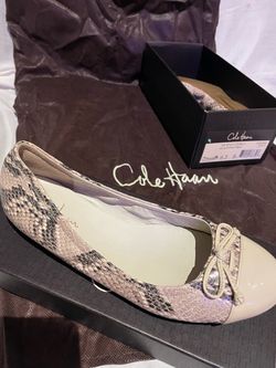 Cole Haan Ballet Flat Snake Print Size 6.5