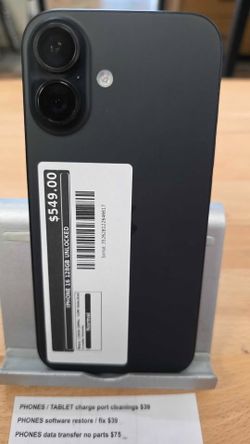 Apple iPhone 16 128GB Black Carrier Unlocked – Fully Tested & Ready 