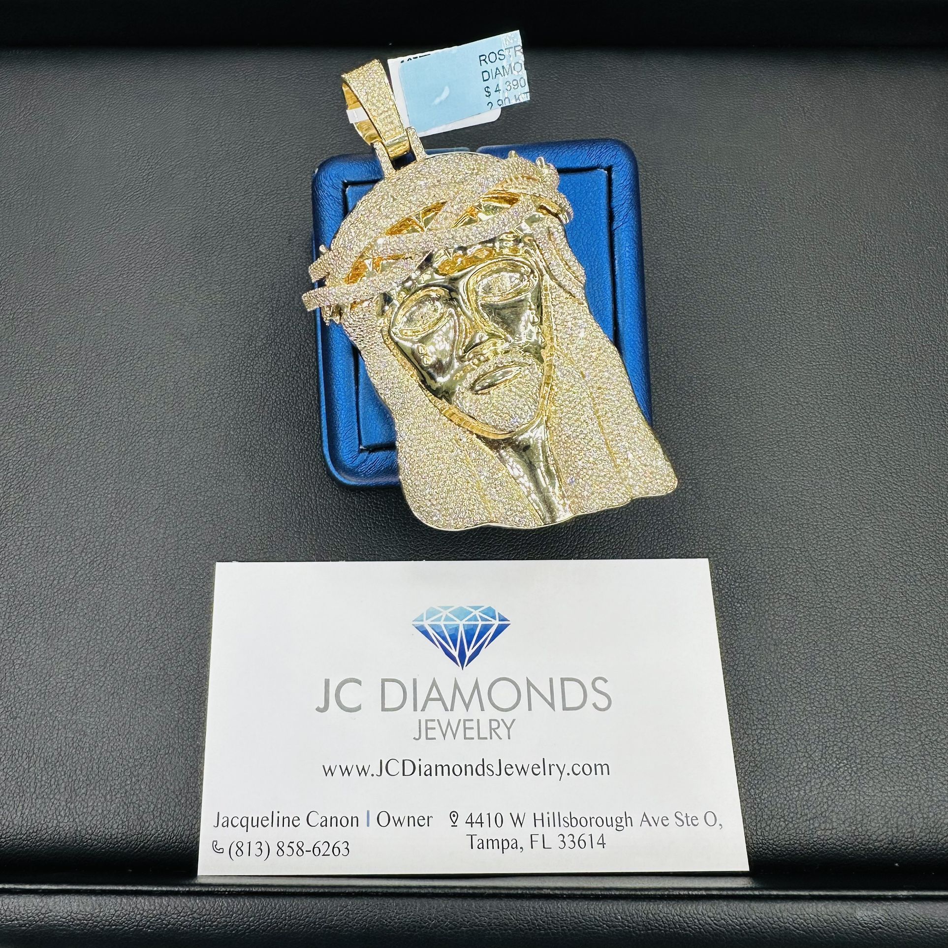 Jesus Head Huge 10k Gold Diamonds Real