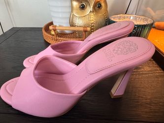 Vince Camuto Pink Heeled Slide Sandals