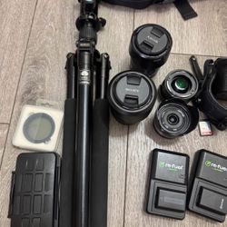 Sony Alpha a7II Mirrorless Digital Camera (ILCE-7M2) With multiple lenses and accessories