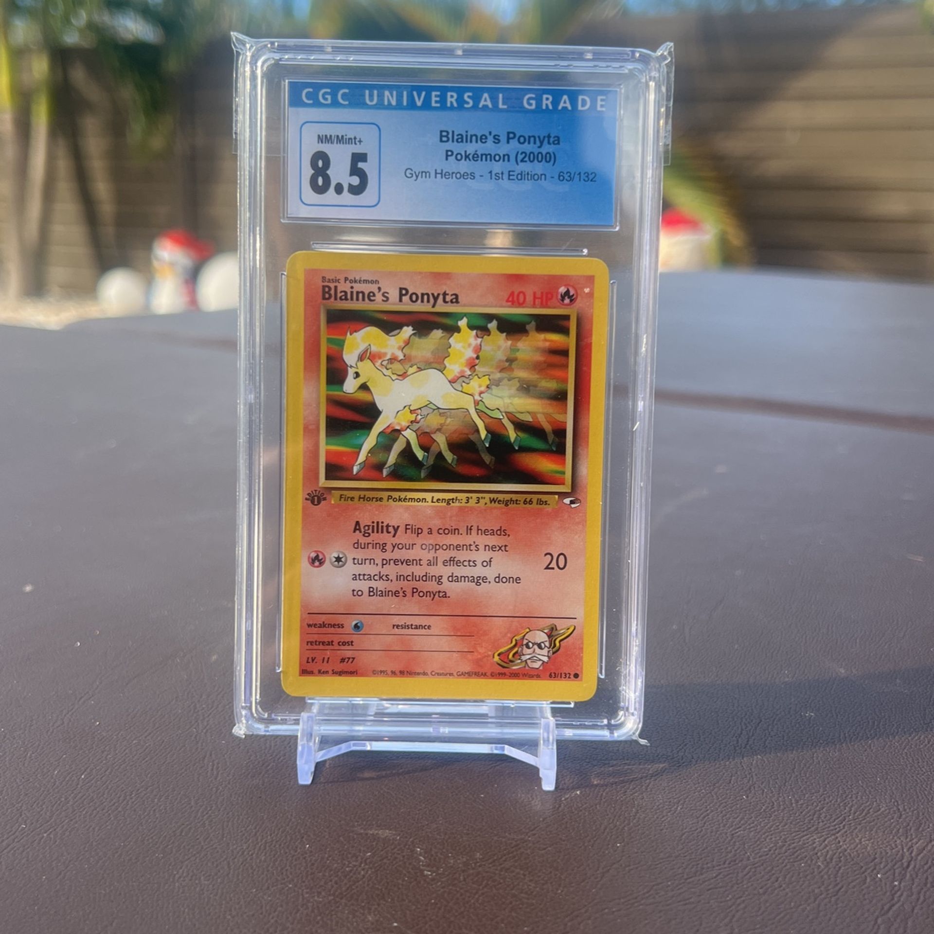 BLAINE’S PONYTA POKEMON GYM HEROES 1ST EDITION 63/132 CGC 8.5 NM
