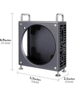 GEEKRIA Computer Aluminum Chassis Stand for Apple 2024 Mac Mini M4 (Space Gray)