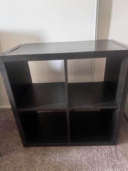 4 cube organizer black oak