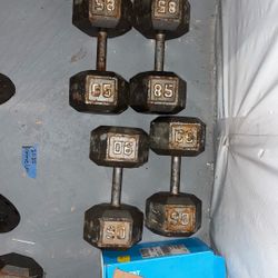 85/90 Pound Dumbbells 