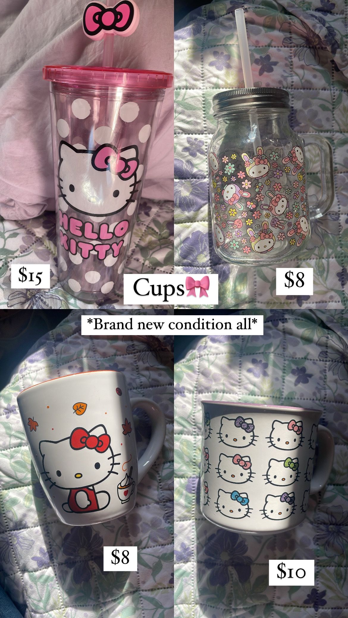 Hello kitty cups 