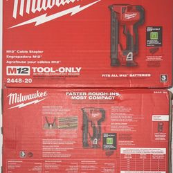 Milwaukee M12 Cable Stapler. Tool Only. Model #2448-20