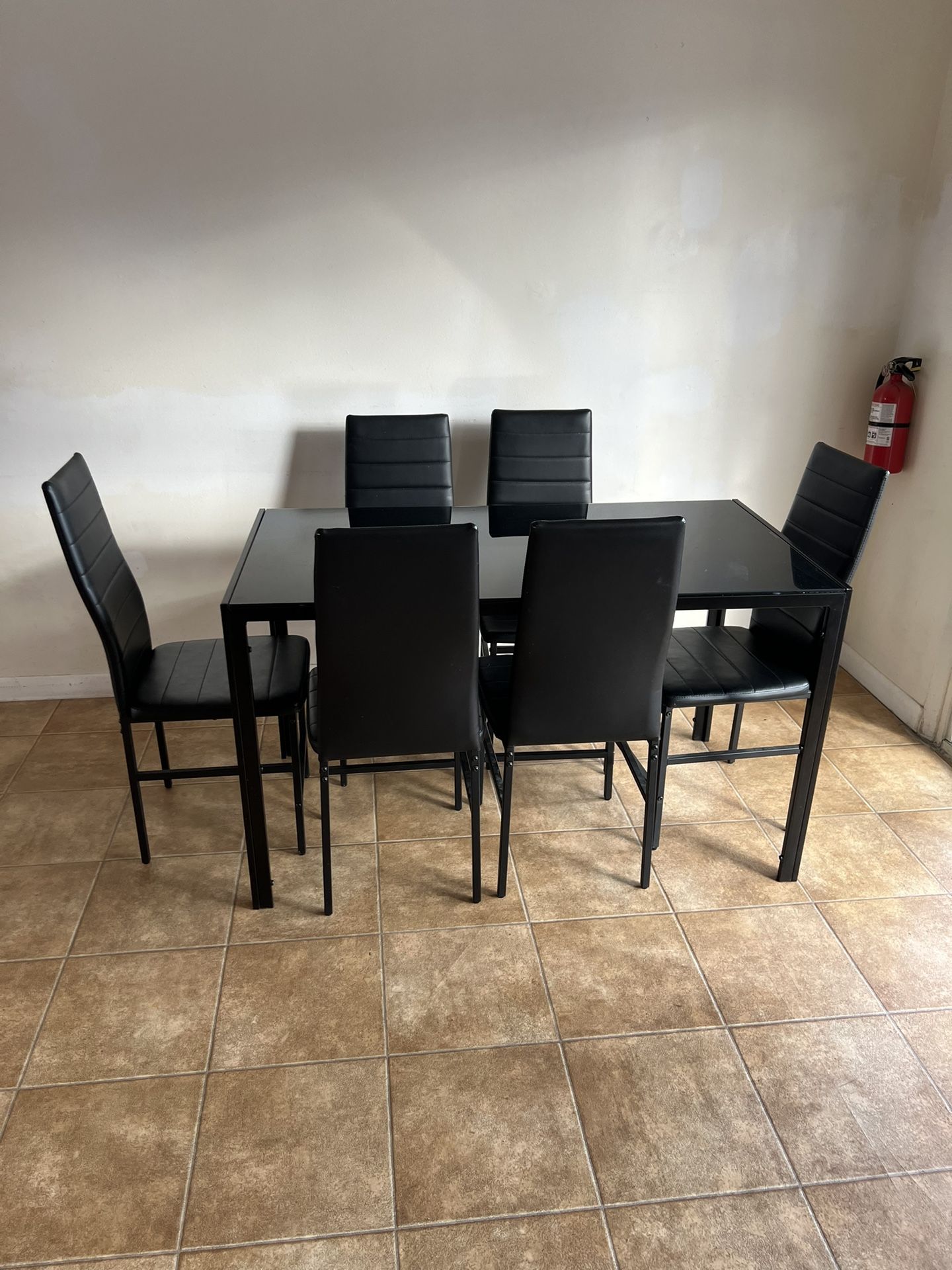 Dining Room Table With 6 Chair Set