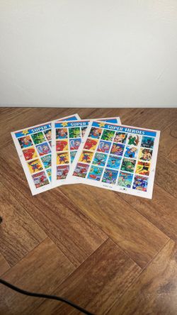 DC Comics Stamps - 3 Sheets 
