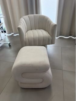 Swivel Chair & Foot Stool