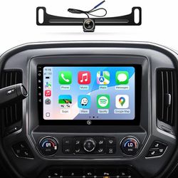 10.2" Car Radio Stereo for Chevy Silverado GMC Sierra 2014-2018, Wireless CarPlay & Android Auto, WiFi GPS, Bluetooth FM SWC, Touch Screen, Support 10