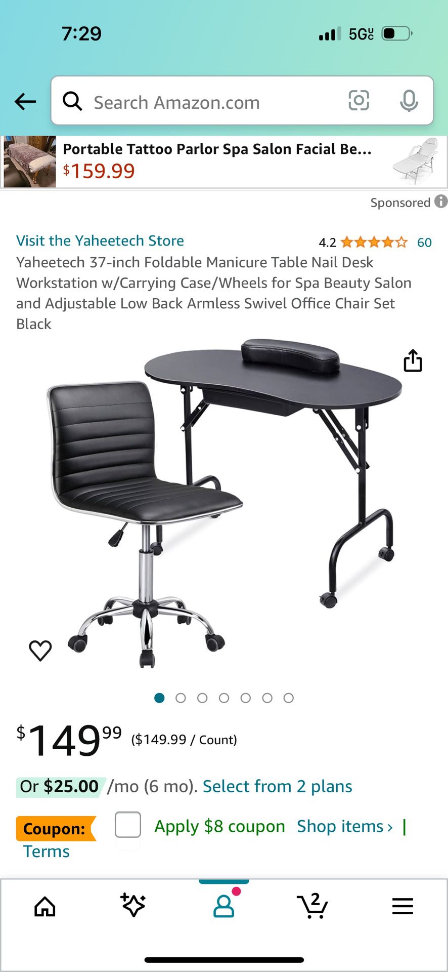 Nail Desk And Chair 