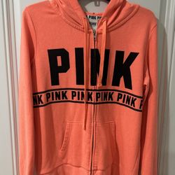 Victoria’s Secret Pink Full Zip Hoodie Women’s Pink S/p
