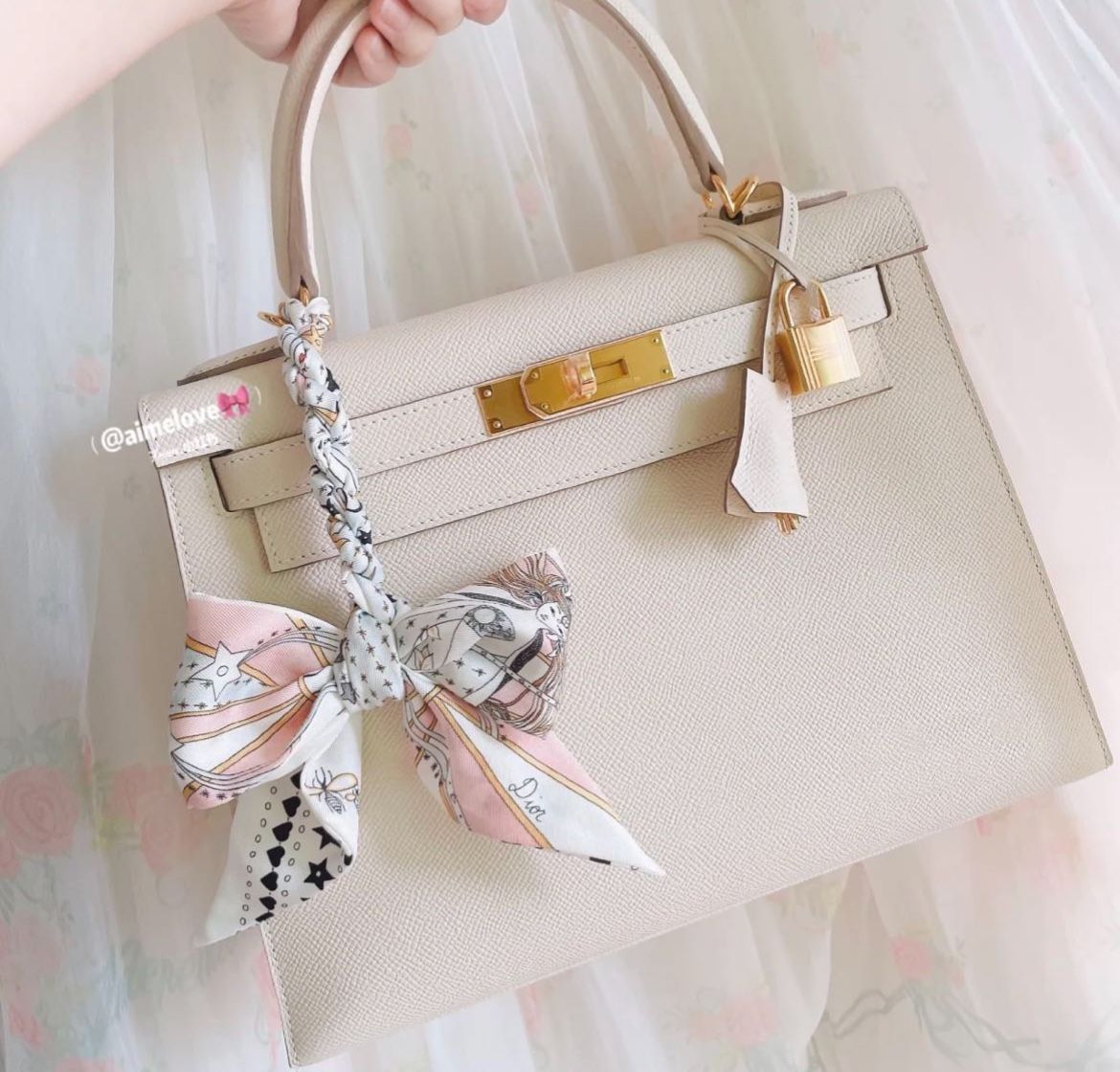 Hermes Kelly Size 25, Cream White
