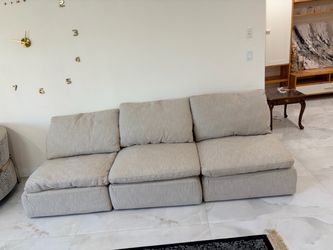 3-Piece Modular Armless Sectional Sofa