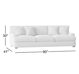 90” upholstered sofa