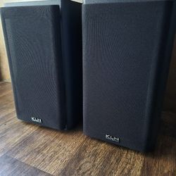 KLH Model 911B Small Bookshelf Speaker Pair Video Shielded.