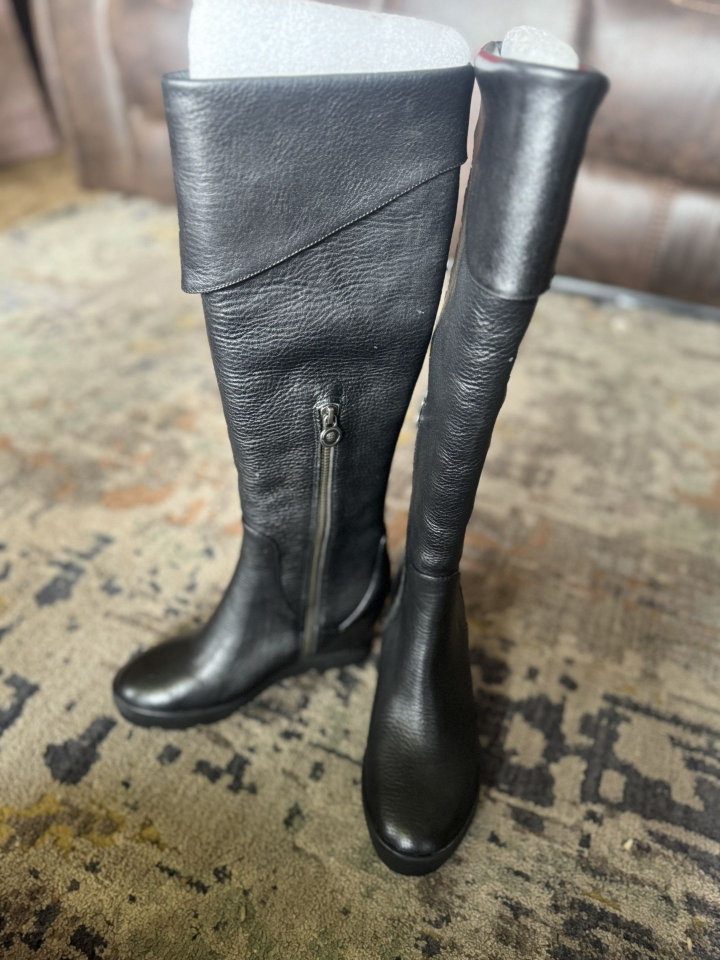 Max Studios Women’s Zuni Leather Wedge Boot