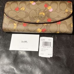 COACH FLORAL PRINT ACCORDION WALLET