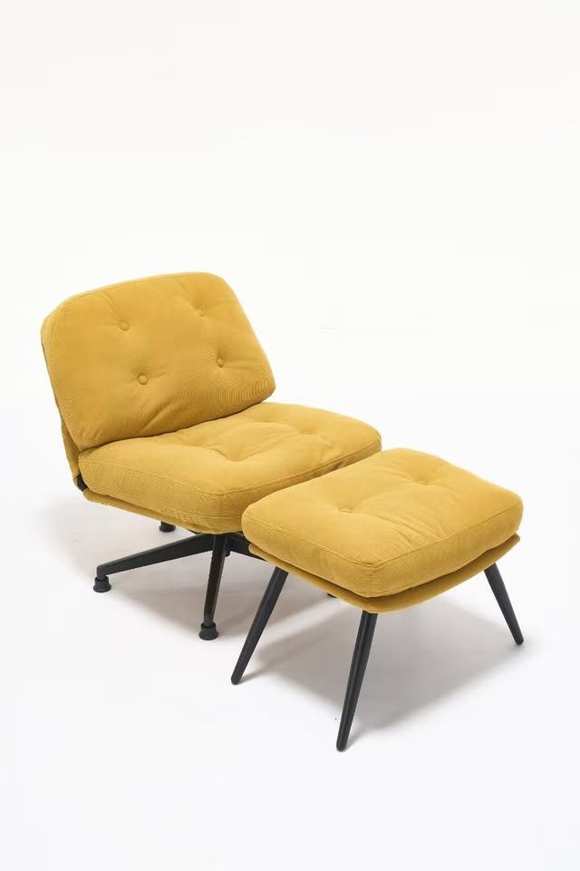 Accent Chair with Ottoman Set 3 color