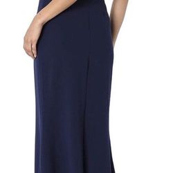 Lulu’s Mejora Navy Blue Deep V Neck Very Elegant 