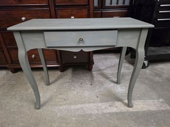 Gray Distressed Make up Table / Accent Table