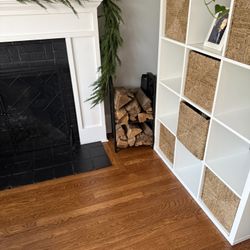 Log Rack with firewood and kindling