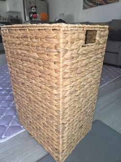 Woven Water Hyacinth Storage Basket
