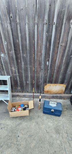 Fishing poles Lures boxes etc