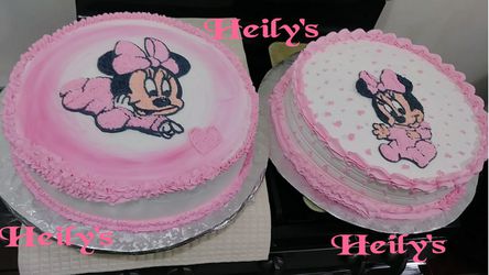 minnie mouse baby shower sheet cake