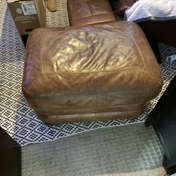 Big Leather Ottoman 