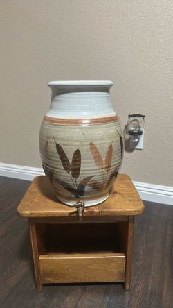 Mid Century Modern Stoneware Water Crock