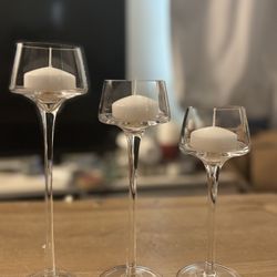 Wedding Candle Holders (per Set of 3) - Floating Candles Not Included  