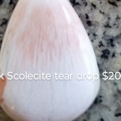 Pink Scolecite Teardrop 
