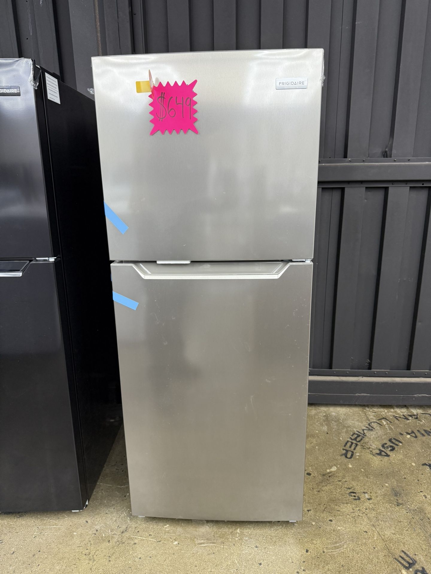 Brand new Frigidaire stainless steel refrigerator 10 cubic