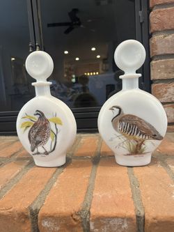 Milk Glass Decanter 