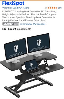 FLEXISPOT  monitor and keyboard adjustable spring lift desk riser