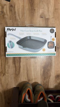 Parini 9in Cast Iron Grill Pan 