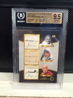 2025 Pieces of the Past Royalty Triple Relics Gandhi/Teresa/Lama BGS 9.5
