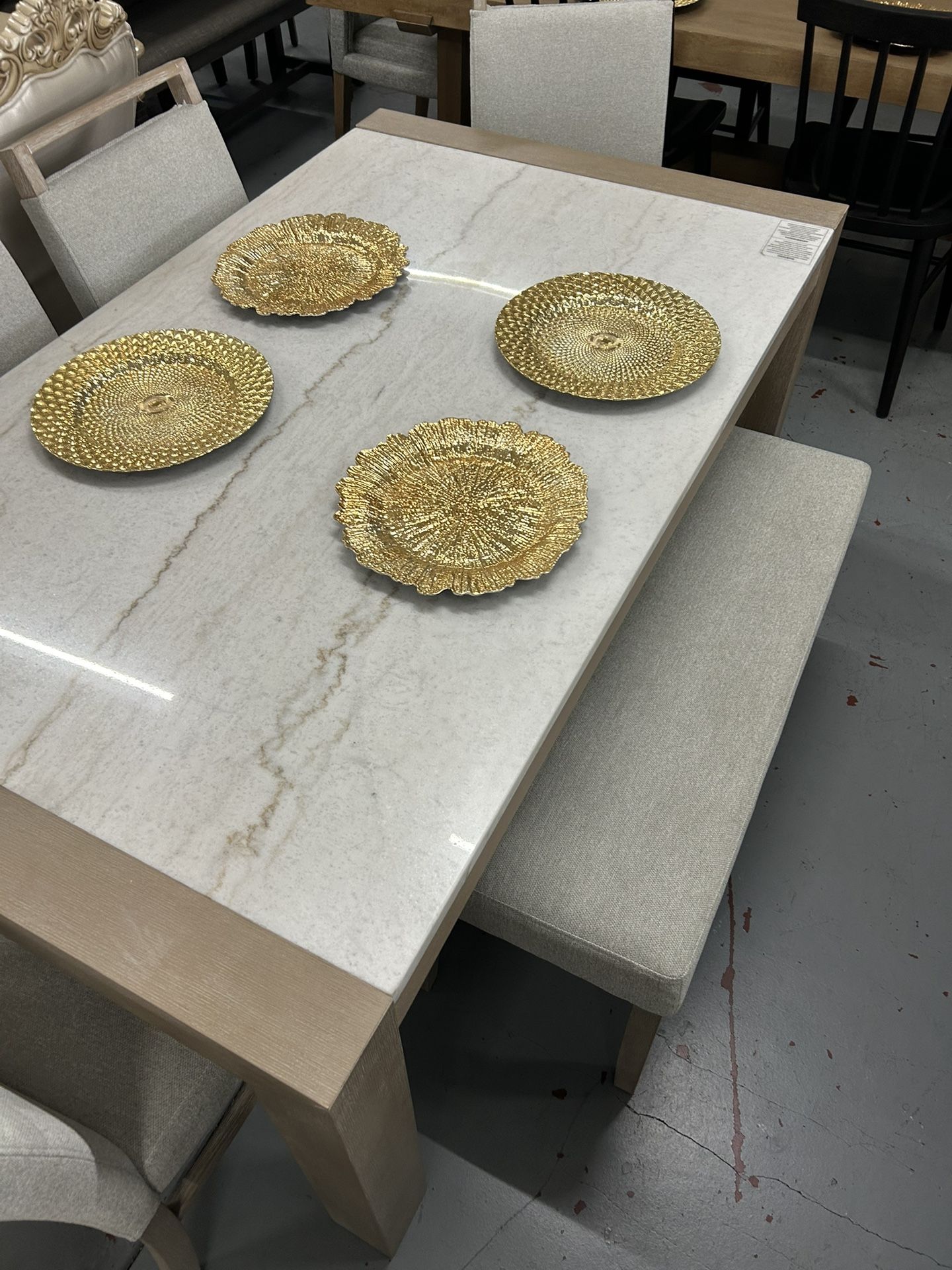 Same Day Delivery Service 🚚 Beautiful Marble Dining Table Sets Available