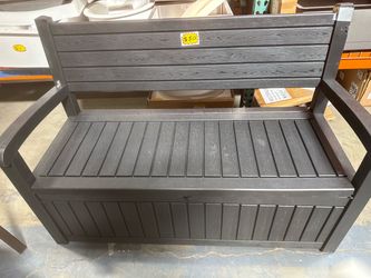 Sales As Is Outdoor Patio Front Porch Bench Seat with 80 Gallon Storage