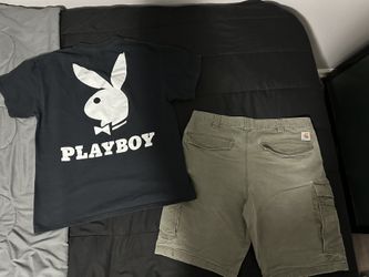 Carhartt Shorts Size Large , Playboy Printed Tshirt Size Large