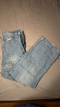 PacSun Extreme Baggy Cargo Jeans – 34x32 Light Wash