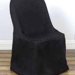 Black Polyester Folding Chair Covers
