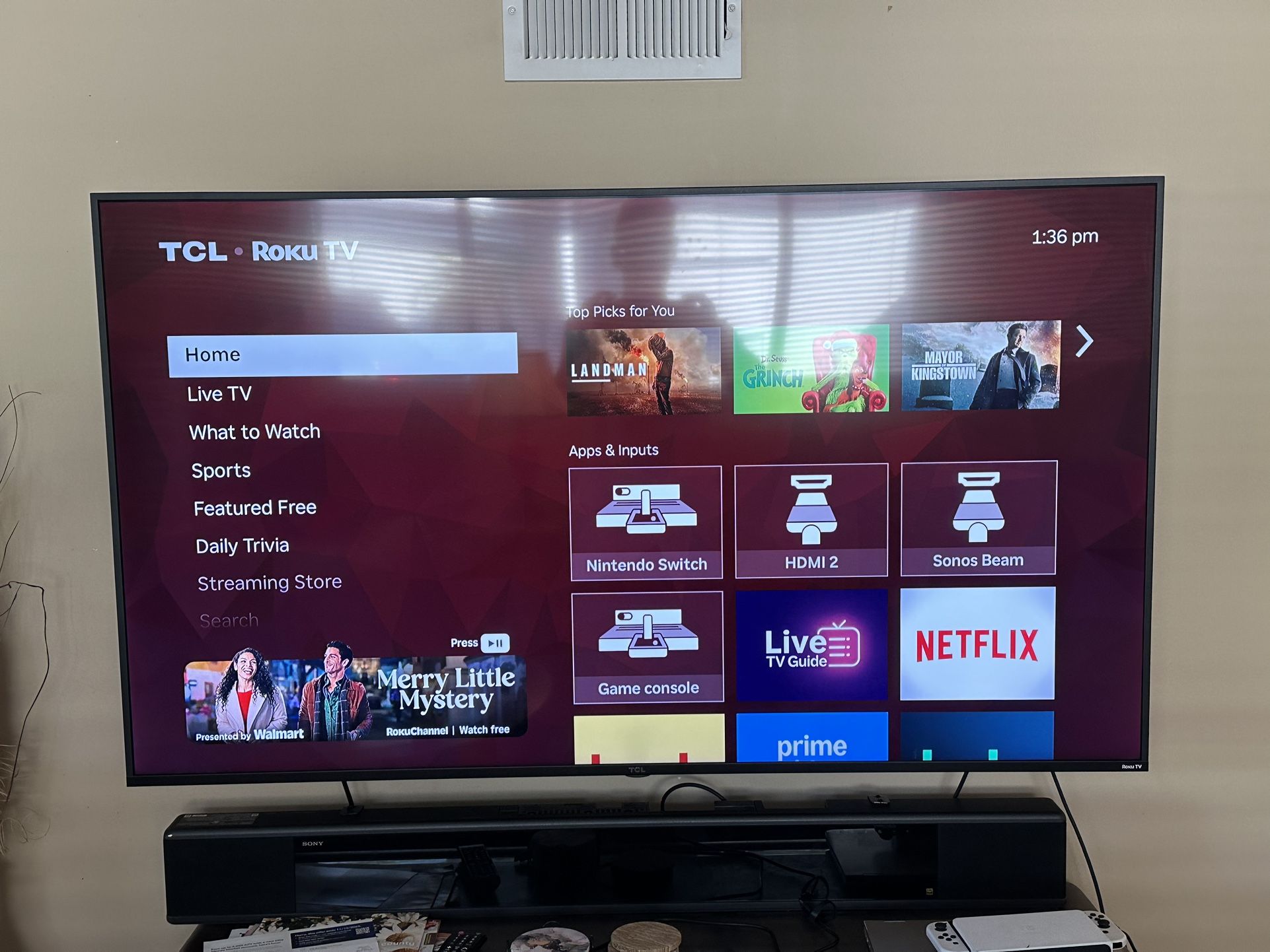 65” TCL Roku 4K HDR TV + Soundbar