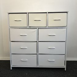 🚨 MOVING SALE! HUGE White Cube Storage Unit (4x3 Config) w/ 9 Fabric Drawers!