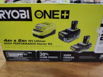 Ryobi 18V ONE+ 4Ah & 2Ah Lithium Starter Kit