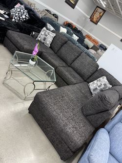 Dark Gray Fabric Sectional Sofa 🥳🥳🥳