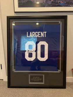 Framed Signed Steve Largent Jersey