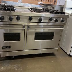 VIKING 48”WIDE ALL GAS RANGE STOVE IN STAINLESS STEEL 